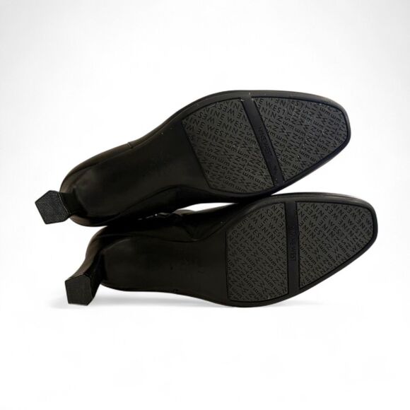 NINE WEST Nance 9x9 Tapered Heel Black Dress Boots Booties, NEW! Size 11 - Picture 7 of 7